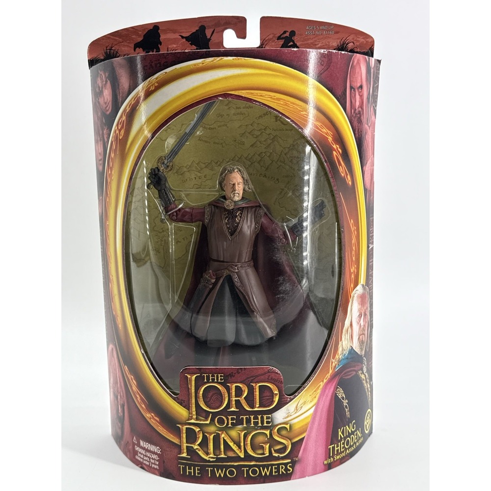 LOTR The Two Towers King Théoden Action Figure Toy Biz 2002 Sword Attack 6811